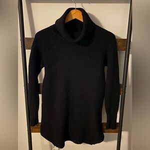Wilfred Black Chunky Knit Turtleneck Sweater